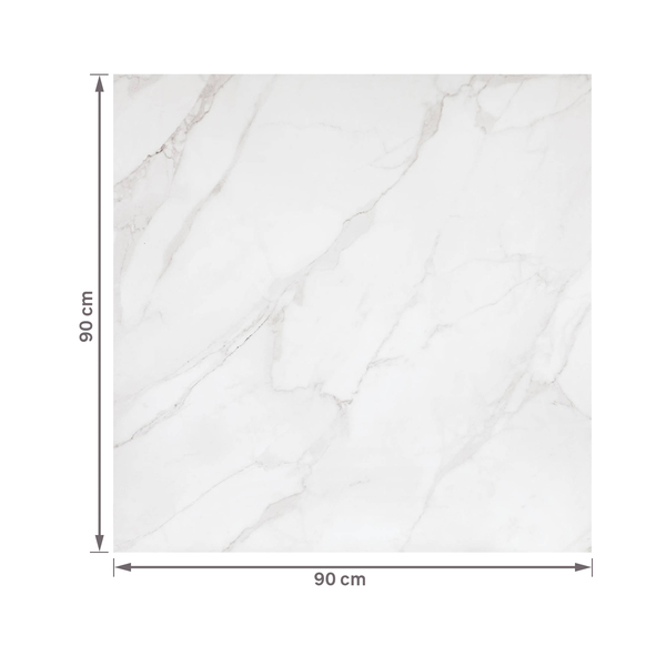 Porcelanato Marmorizado Polido Borda Reta Interno 90x90cm Mont Blanc Eliane - Imagem 4